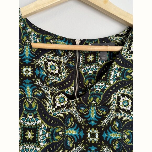 The Limited Women’s 12 Pleated Midi Dress Mikonas Jewel Tone Green Multicolored - Picture 7 of 12